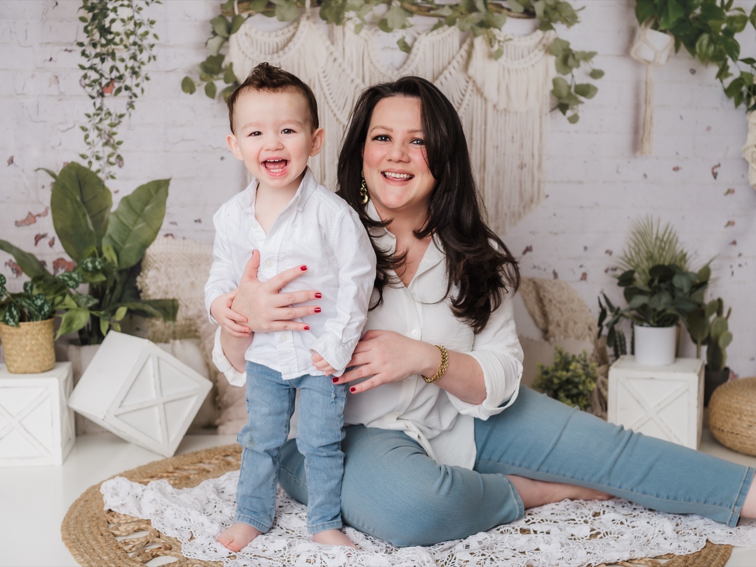 Annie Bravo Vanzella with her toddler son